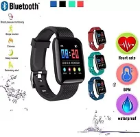 Latest ID116 Plus Bluetooth Smart Fitness Band Watch with Heart Rate Activity Tracker Waterproof Body, Step and Calorie Counter, Blood Pressure,(12),Activity Tracker for Men/Women-thumb1