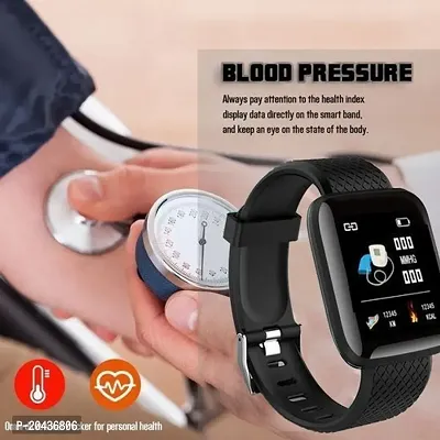Latest ID116 Plus Bluetooth Smart Fitness Band Watch with Heart Rate Activity Tracker Waterproof Body, Step and Calorie Counter, Blood Pressure,(12),Activity Tracker for Men/Women-thumb4