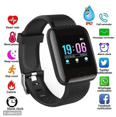 ID116 Smart Watch: Activity Tracker, Heart Rate Sensor, and Sleep Monitor for Boys  Girls - Black-thumb0