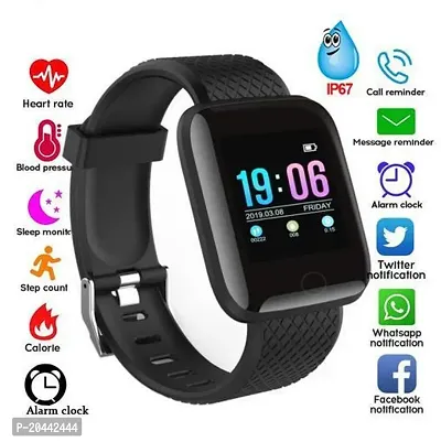 Smartest ID116 Plus Bluetooth Smart Fitness Band Watch with Heart Rate Activity Tracker Waterproof Body, Step and Calorie Counter, Distance Measure, OLED Touchscreen for Men/Women,-thumb4
