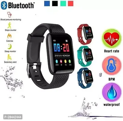 Smartest ID116 Plus Bluetooth Smart Fitness Band Watch with Heart Rate Activity Tracker Waterproof Body, Step and Calorie Counter, Distance Measure, OLED Touchscreen for Men/Women,-thumb5
