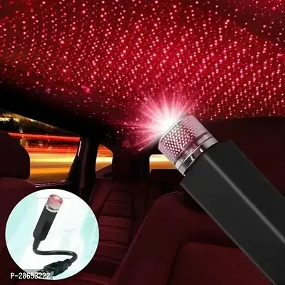 Car Projector  USB Roof Star Projector Car Lights with 3 Modes , Adjustable Flexible Interior Car Night Lamp Deacute;cor with fit Car, Ceiling, Bedroom, Party (Plug  Play, Red)