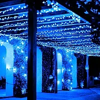 40 Feet 42 Led String Serial Lights, Copper Wire LED Decorative String Fairy Rice Lights for Indoor, Outdoor, Decoration, Festival, Party, Wedding, Garden, Lawn (Blue Color, Pack of 1)-thumb1