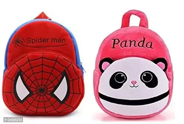 Combo Pack Spiderman Pink Panda Kids Backpack-thumb0
