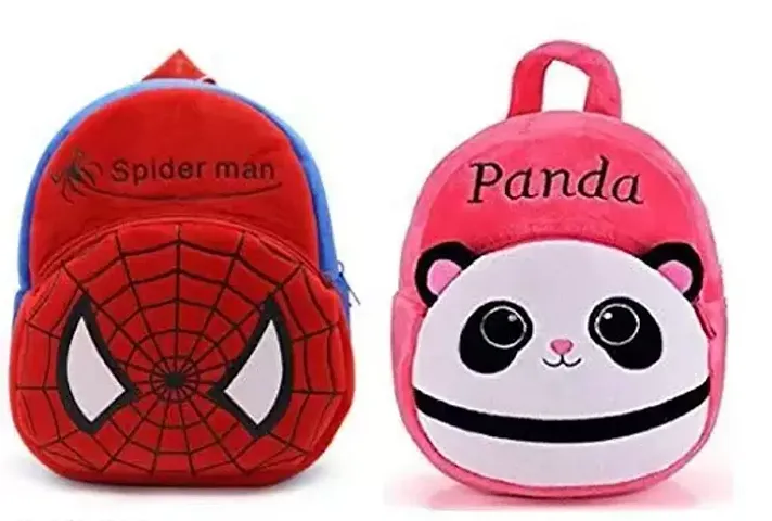 Cartoon Theme School Bags for Kids Pack of 2