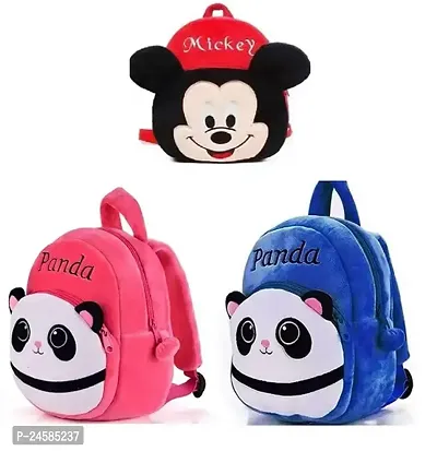 Cute Bags Combo Pink panda Blue Panda Red Micky-thumb0