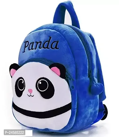 Kids School Bag Soft Plush Backpacks Cartoon Boys Girls Baby 2 5 Years Blue Panda-thumb0