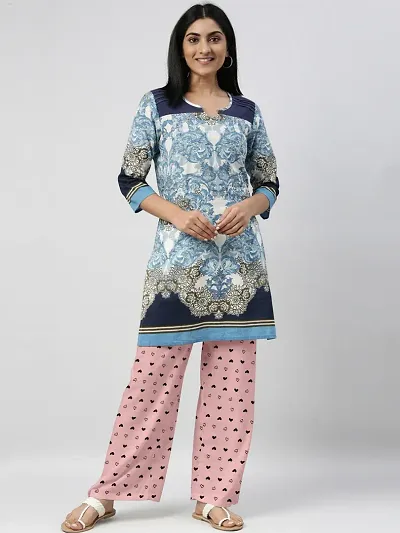 Cotton Printed Night Pajama/Pant For Women