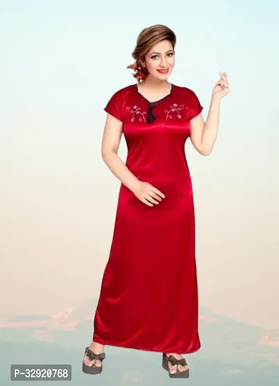 Comfy Satin Women Nightdress-thumb0