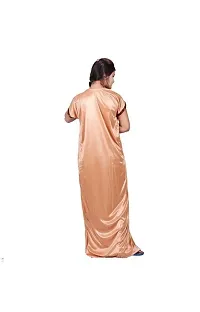 Stylish Satin Printed Nighty with Robe for Women-thumb3