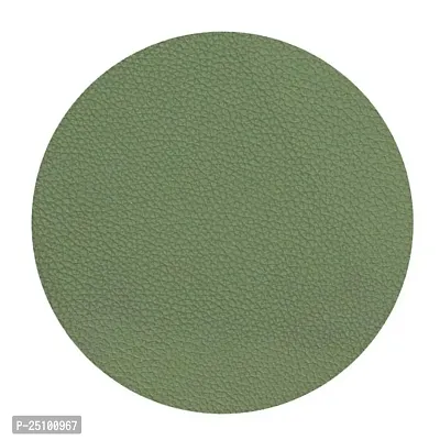 Wmart PU Leather Table Drink Cup Mat Heat Insulated Pad Coasters 5 Colors Green(70005841WM)-thumb3