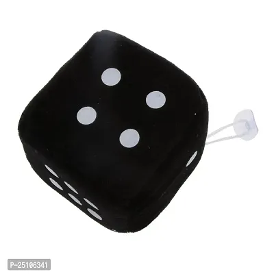 Wmart 4 inch Plush Dice Car/Window Hanger Soft Stuffed Toy with Sucker - Black (57007491WM)-thumb3