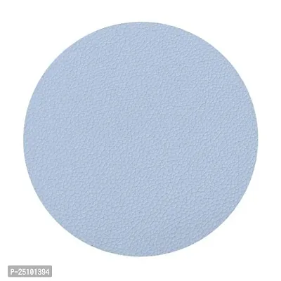 Wmart PU Leather Table Drink Cup Mat Heat Insulated Pad Coasters 5 Colors Blue(70005839WM)-thumb3