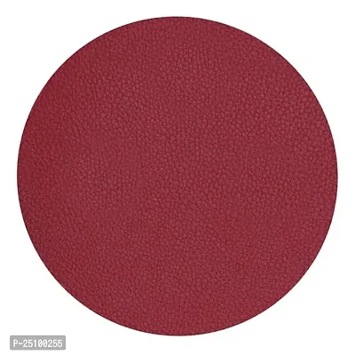 Wmart PU Leather Table Drink Cup Mat Heat Insulated Pad Coasters 5 Colors Red(70005840WM)