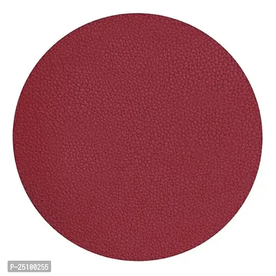 Wmart PU Leather Table Drink Cup Mat Heat Insulated Pad Coasters 5 Colors Red(70005840WM)-thumb4