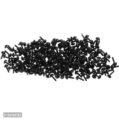 Wmart 200 Pieces Black Plastic Safety Eyes for Teddy Bear Doll Animal Toys 6MM (57023921WM)