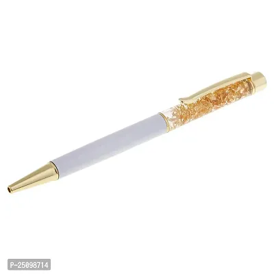 Wmart Ballpoint Pen Rotating Gold foil Into Oil Metal Pen Gift for Friend White-thumb3