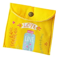 Wmart Cotton Bags Safety Storage Organizing Pouch Cute Purse Organizer Yellow (75014775WM)-thumb2