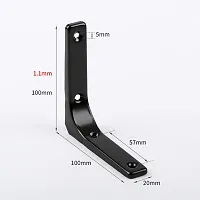 Wmart Heavy Duty Shelf Bracket Wall Hanging Shelve L Shaped Brackets Black 4Inch (79019371WM)-thumb2