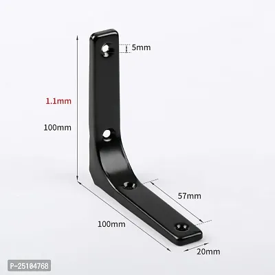 Wmart Heavy Duty Shelf Bracket Wall Hanging Shelve L Shaped Brackets Black 4Inch (79019371WM)-thumb3