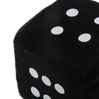 Wmart 4 inch Plush Dice Car/Window Hanger Soft Stuffed Toy with Sucker - Black (57007491WM)-thumb1