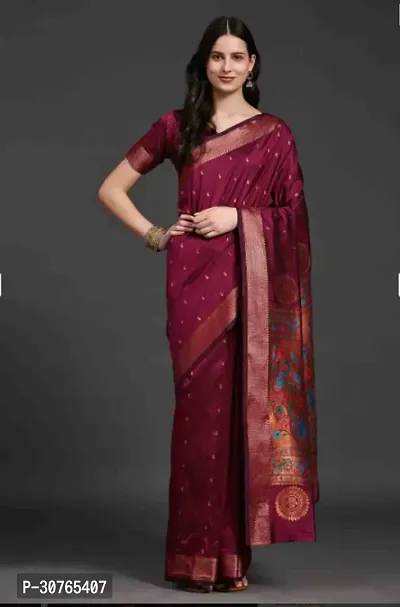 Stylish Cotton Silk Saree with Blouse piece-thumb0