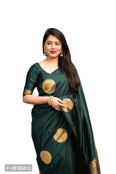 Stylish Cotton Silk Saree with Blouse piece-thumb2