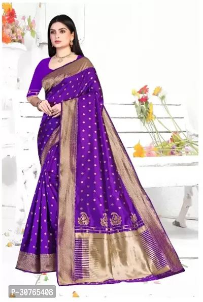 Stylish Cotton Silk Saree with Blouse piece-thumb0