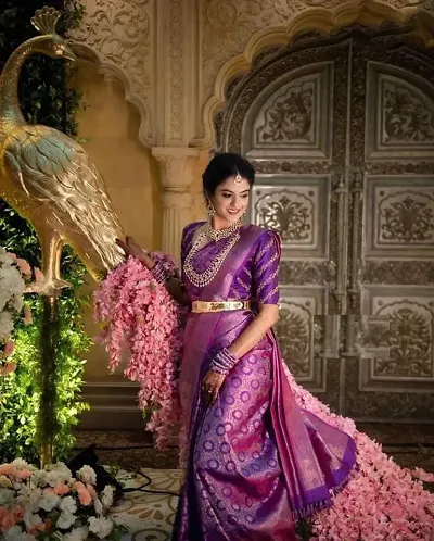 Stylish Silk Saree with Blouse piece