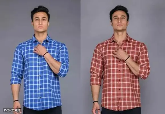 Reliable Cotton Casual Shirts For Men Pack Of 2-thumb0