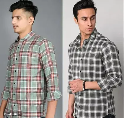 Reliable Cotton Casual Shirts For Men Pack Of 2-thumb0