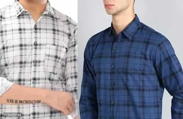 Reliable Cotton Casual Shirts For Men Pack Of 2-thumb0