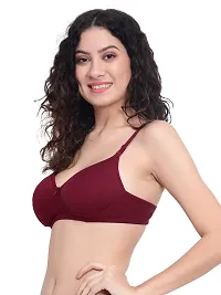 Classic Solid Non Padded  Cotton Blend Bra for Women-thumb4