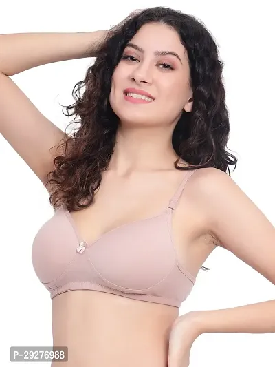 Classic Solid Non Padded  Cotton Blend Bra for Women