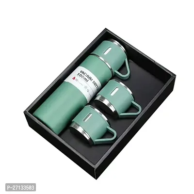 Modern Vacuum Flask Set with 2 Cups-thumb0