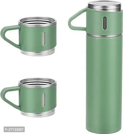 Modern Vacuum Flask Set with 2 Cups-thumb0