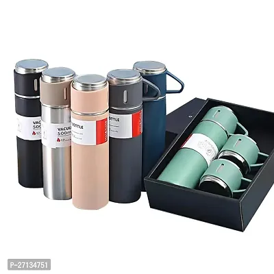 Modern Vacuum Flask Set with 2 Cups, Pack of 1-Assorted, 500ml-thumb0