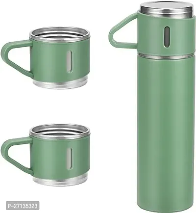 FARISHTAY  Vacuum Flask Set with 2 Cups, Insulated Double Wall Stainless Steel 500ml Tea Coffee Thermal Flask with 3 Cups, Hot and Cold Bottle, Corporate Gifts for Employees Christmas Gift,-thumb0