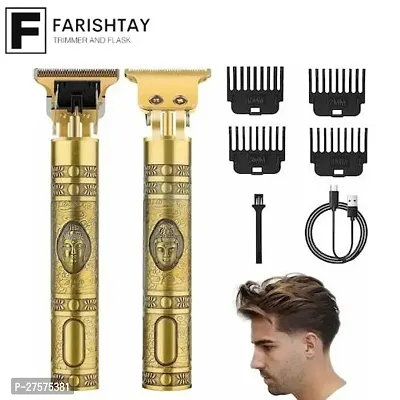 FARISHTAY Professional Cordless Buddha Hair Clipper Rechargeable T-Blade Men's Grooming Shaving Machine for Self Cutting Haircut Barbers Trimmers Cutter with 4 Guide Combs (T9-Vintage)