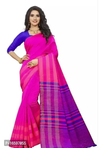 Stylish Silk Saree With Blouse Piece-thumb0