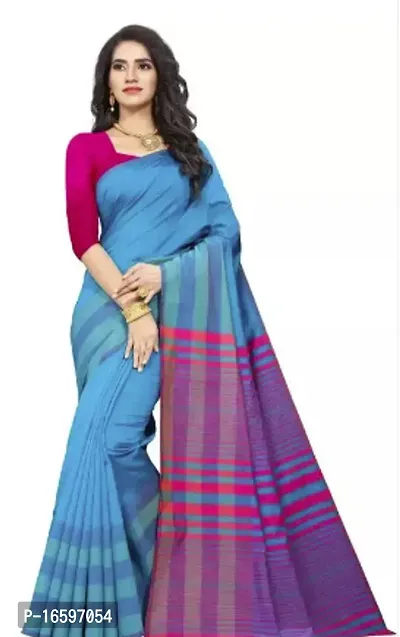 Stylish Silk Saree With Blouse Piece-thumb0