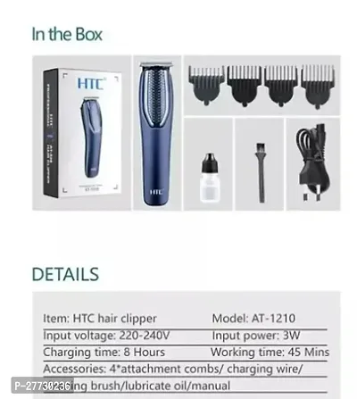 AT-1210 Professional Beard Trimmer For Men, Durable Sharp Accessories Blade Trimmers and Shaver with 4 Trimming Combs, Trimmer For Men Shaving, 45 Min Cordless Use, Trimer for men's-thumb0