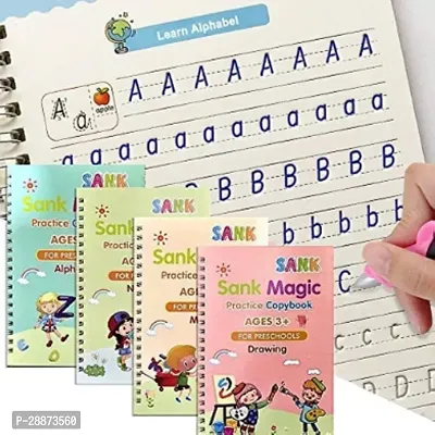Magic Re-Usable Drawing, Alphabet, Numbers And Math Exercise Books For Children-thumb0