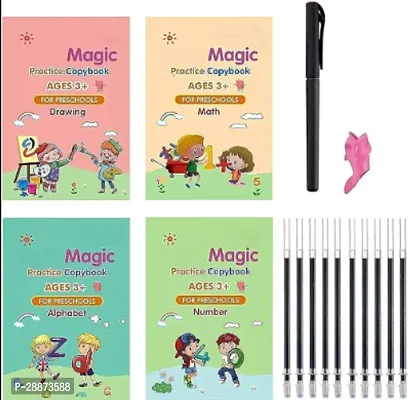 Magic Re-Usable Drawing, Alphabet, Numbers And Math Exercise Books For Children-thumb0