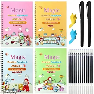 Magic Re-Usable Drawing, Alphabet, Numbers And Math Exercise Books For Children