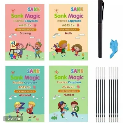 Magic Re-Usable Drawing, Alphabet, Numbers And Math Exercise Books For Children