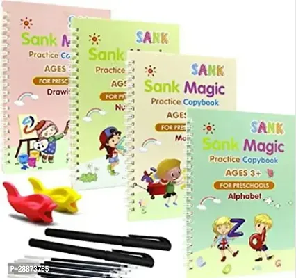 Magic Re-Usable Drawing, Alphabet, Numbers And Math Exercise Books For Children