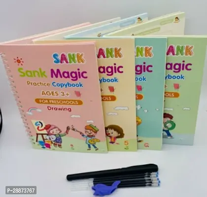 Magic Re-Usable Drawing, Alphabet, Numbers And Math Exercise Books For Children-thumb0