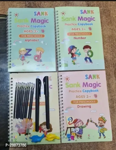 Magic Re-Usable Drawing, Alphabet, Numbers And Math Exercise Books For Children