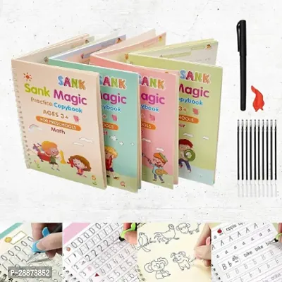 Magic Re-Usable Drawing, Alphabet, Numbers And Math Exercise Books For Children